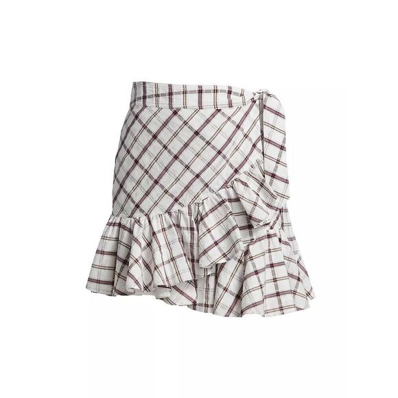 Veronica Beard Memphis Ruffle Plaid Mini Skirt - Picture 6 of 14
